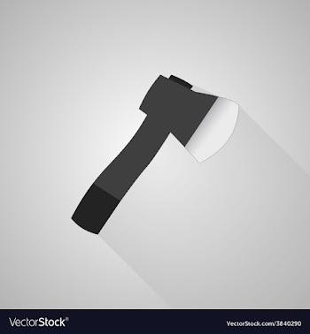  					Axe icon on gray background vector image														
