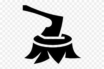 Axe In Stump - Tree Stump Silhouette Png