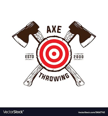 axe throwing club logo design