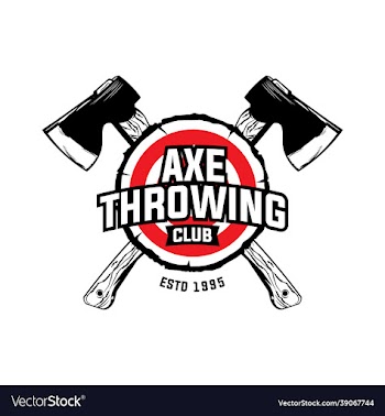 axe throwing sport club logo design