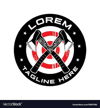 axe throwingclub logo design