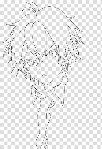 Ayato Sakamaki Line Art, man's face drawing transparent background PNG clipart