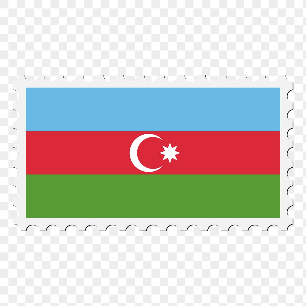 Azerbaijan flag png sticker, postage | Free PNG - rawpixel