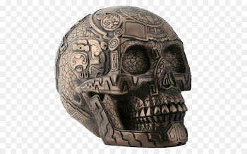 Aztec calendar Crystal skull Statue - skull 