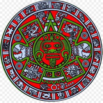 Aztec calendar stone Aztecs Drawing - aztec kalender 