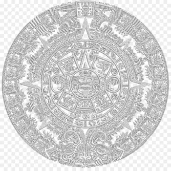 Aztec calendar stone Coloring book Mandala Drawing - aztec 