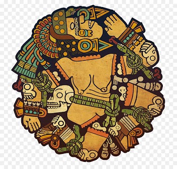 Aztec calendar stone Coyolxauhqui Maya civilization Aztec mythology - Goddess 