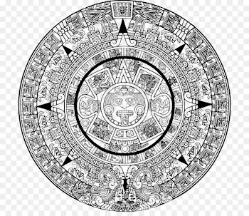 Aztec calendar stone Maya civilization - aztec print 