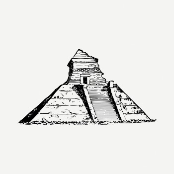 Aztec temple drawing, vintage illustration | Free PSD - rawpixel