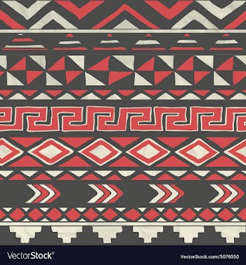  					Aztec Tribal Seamless Pattern on Crumpled vector image														