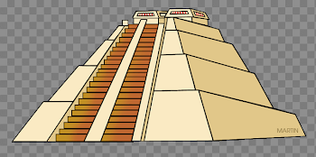 Aztecs Clip Art by Phillip Martin, Aztec Pyramid