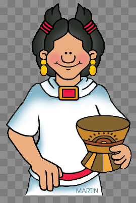 Aztecs Clip Art by Phillip Martin, Aztec Woman