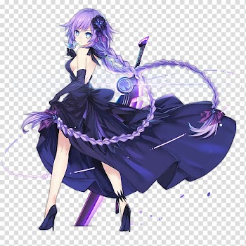 Azur Lane Hyperdevotion Noire: Goddess Black Heart Purple Heart Video game, Azur Lane transparent background PNG clipart