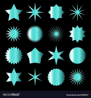  					Azure stars vector image														