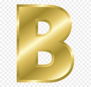 B 4, Buy Clip Art - Gold Alphabet Letters