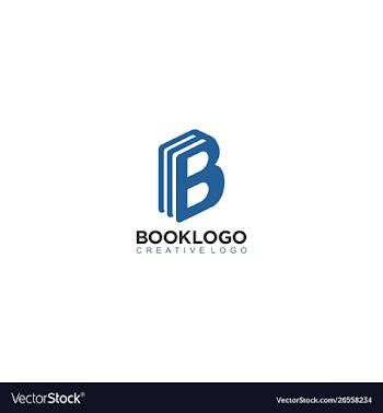 B book logo creative book logo vector image