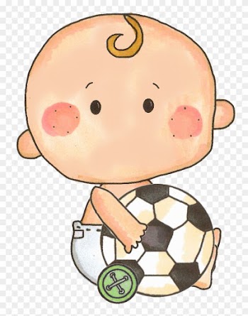 B *✿* De Minus - Baby With Soccer Ball Clip Art
