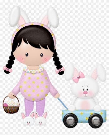 B *✿* Easter Blessings - Easter Girl Clipart