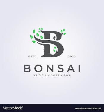 b initial from bonsai word logo
