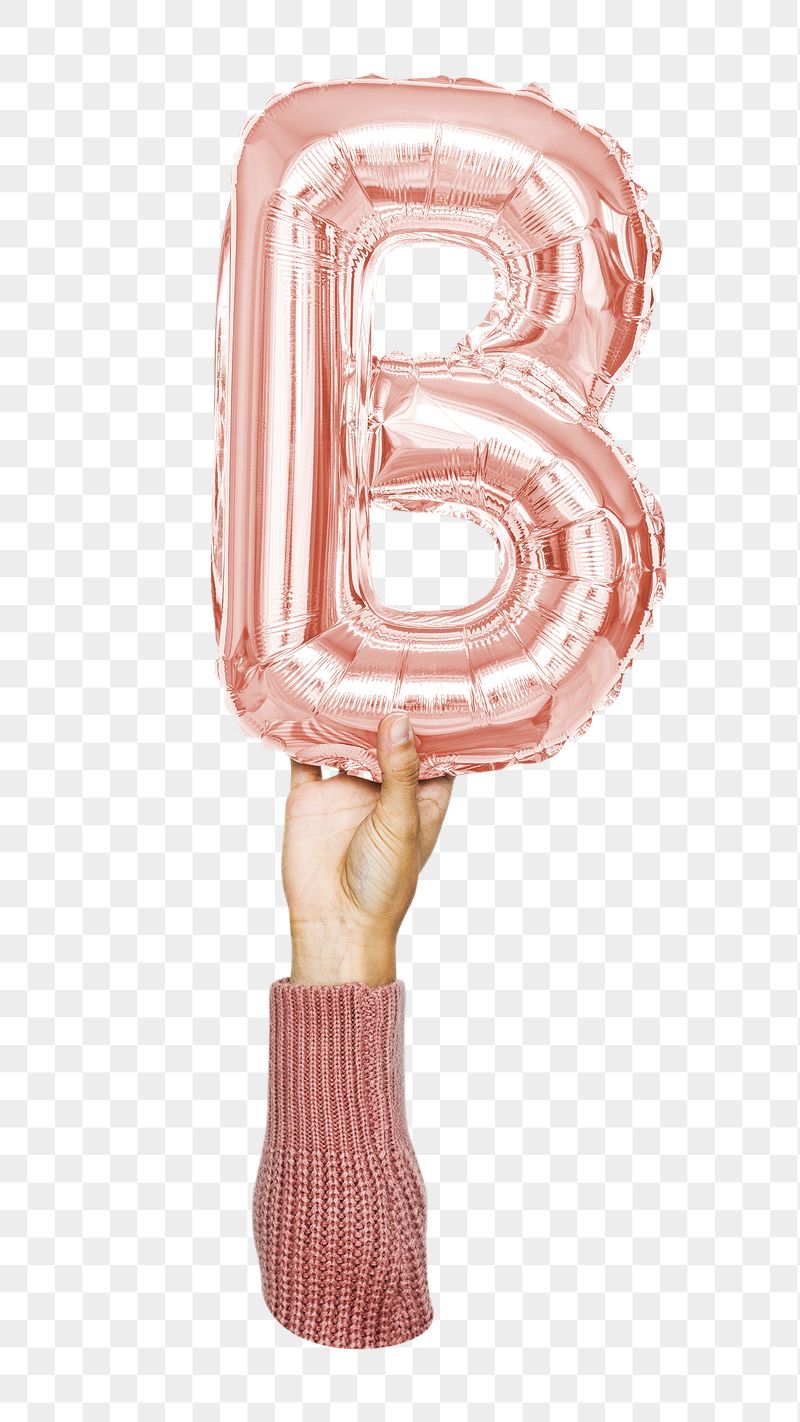 B letter balloon png sticker, | Free PNG - rawpixel