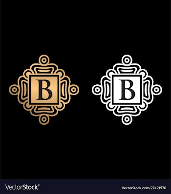 B letter initial logo design template vector image