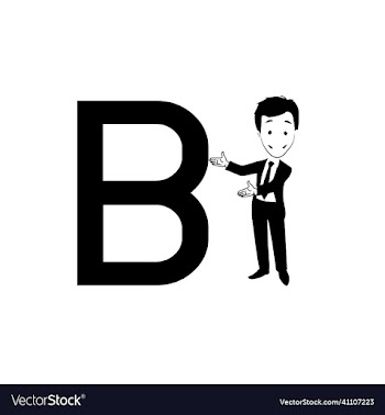 b letter logo template