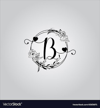 b letter logo with white background