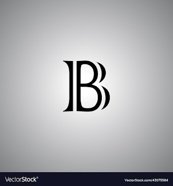 b letter logo with white background b letter icon