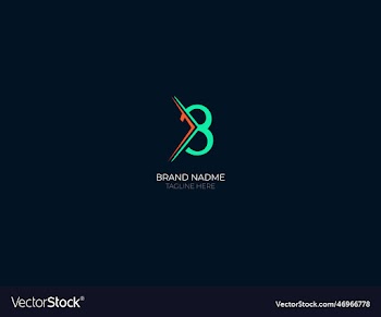 b modern letter logo