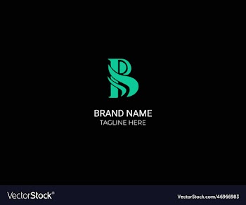 b modern letter logo