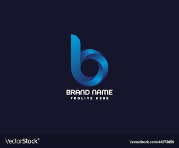 b modern letter logo