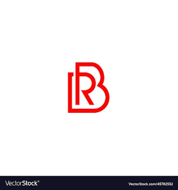 b r initials letter logo