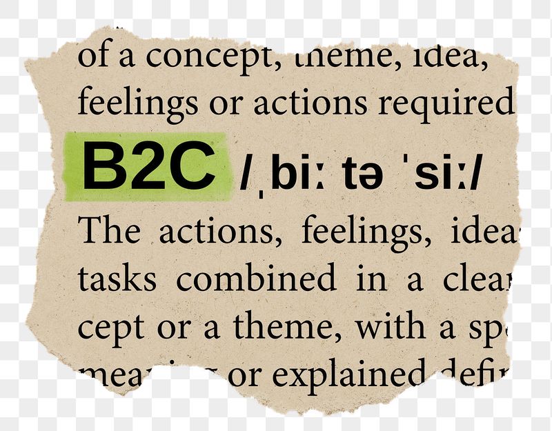 B2C png word sticker, torn | Free PNG - rawpixel