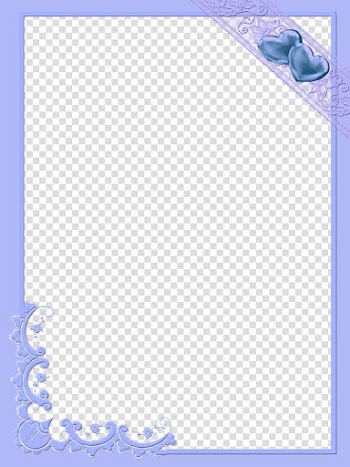 Ba, blue and pink floral frame transparent background PNG clipart