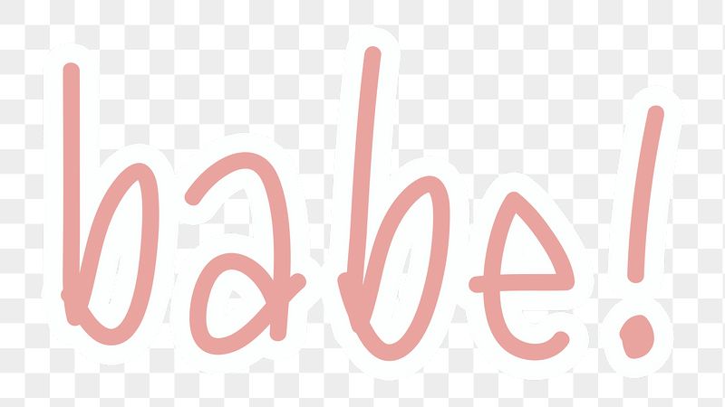 Babe! png word sticker typography, | Free PNG - rawpixel