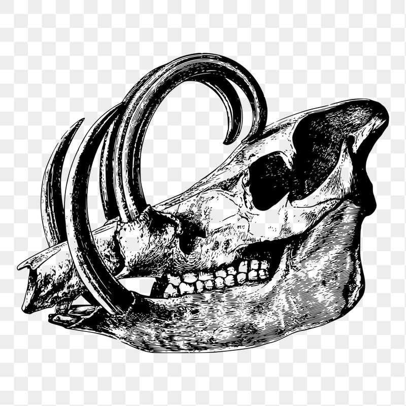 Babirusa skull png sticker skeleton | Free PNG - rawpixel