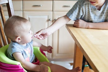 Baby's Green and Purple Highchair