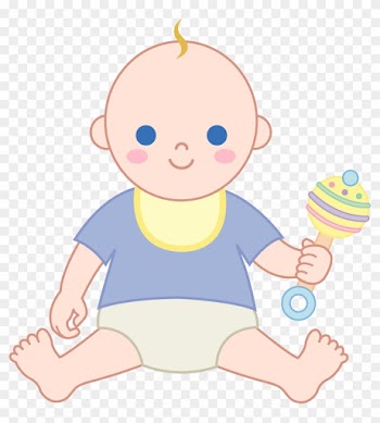 Baby And Rattle Cartoon