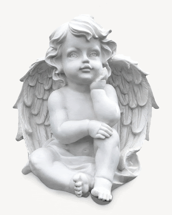 Baby angel statue, isolated sculpture | Free PSD - rawpixel