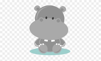 Baby Animal Clipart Baby Hippo - Cute Hippo Clipart