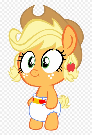 Baby Applejack With Hat By Megarainbowdash2000 - Baby Applejack &amp; Rainbow Dash