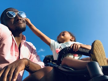 Baby Approaching Men's Black Sunglasses