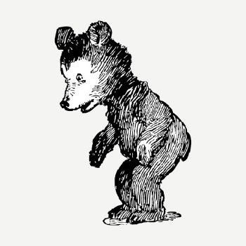 Baby bear drawing clipart, animal | Free PSD - rawpixel