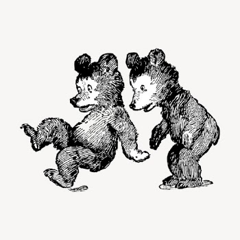 Baby bears hand drawn clipart, | Free Vector Illustration - rawpixel