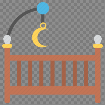 Baby bed, baby cot, baby crib, baby room, nursery room icon