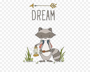 Baby bedding Child Nursery Art Room - Dream raccoon 