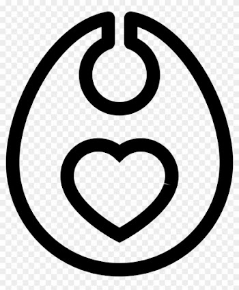 Baby Bib With Heart Outline Comments - Baby Bib Outline