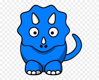Baby Blue Dinosaur Clip Art At Clker - Dinosaur Clipart