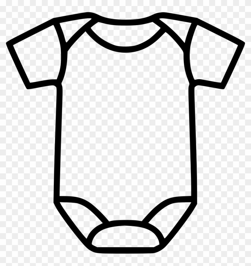 Baby Bodysuit Comments - Outline Baby Onesie Clipart