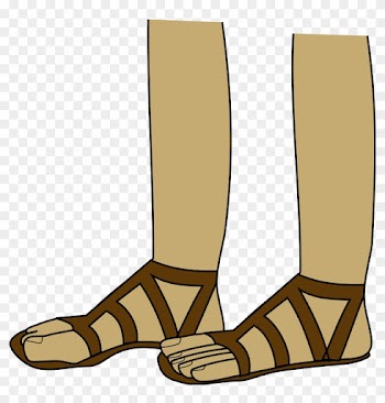 Baby Bootie Clipart - Feet In Sandals Clipart